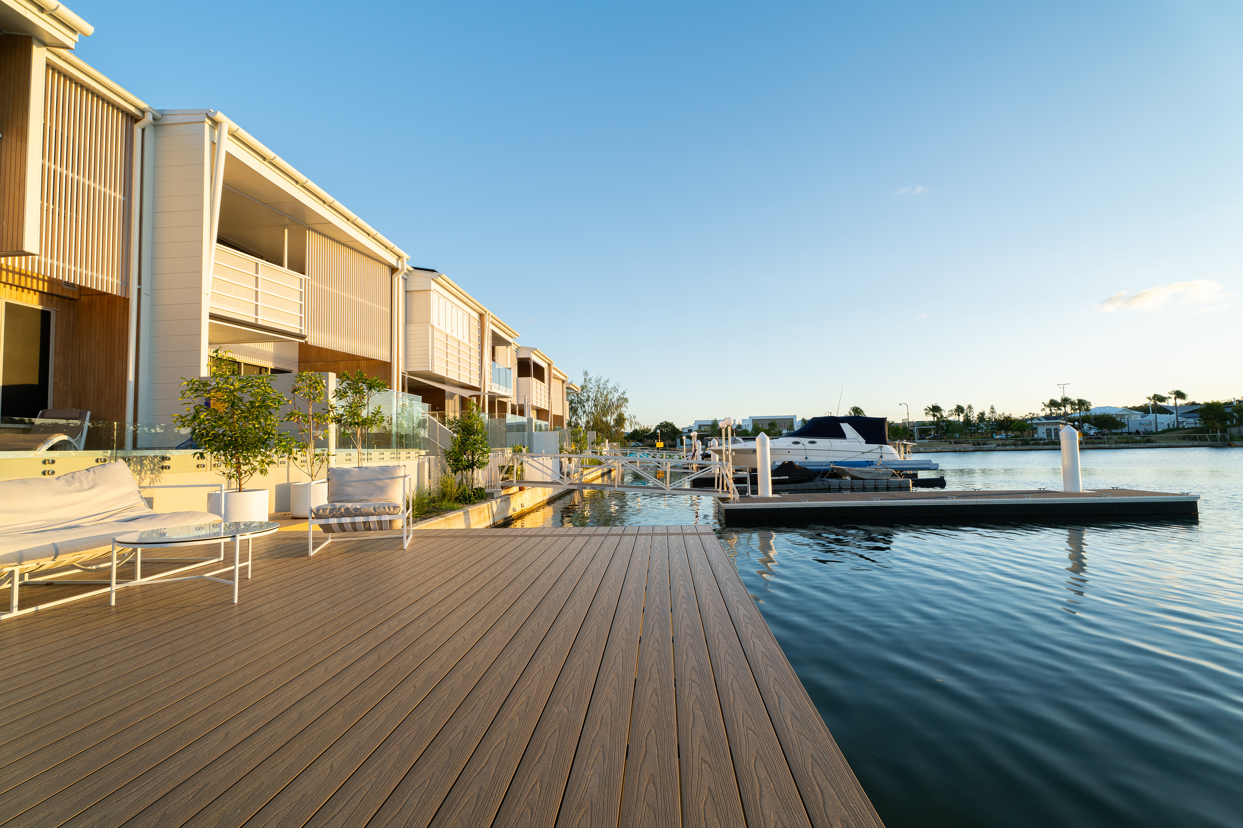 Pontoons on the canal